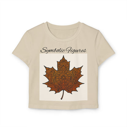 Autumn Vibes Women's Baby Tee, Cute Fall Shirt, Seasonal Casual Wear, Perfect for Thanksgiving, Gift for Nature Lovers