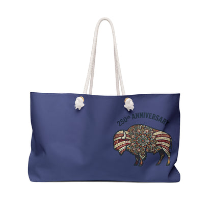 Patriotic Buffalo Weekender Bag — 250th Anniversary Travel Tote