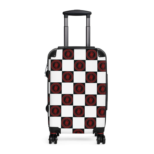 Stylish Travel Suitcase with Checkerboard Design, Perfect for Wanderlust, Summer Vacations, Business Trips, Weekend Getaways, Travel Lovers