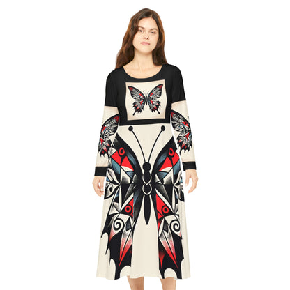 Women's Long Sleeve Dance Dress with Eye-Catching Butterfly Design - Ideal for Recitals, Spring Festivities, or Casual Wear, Dance [...]
