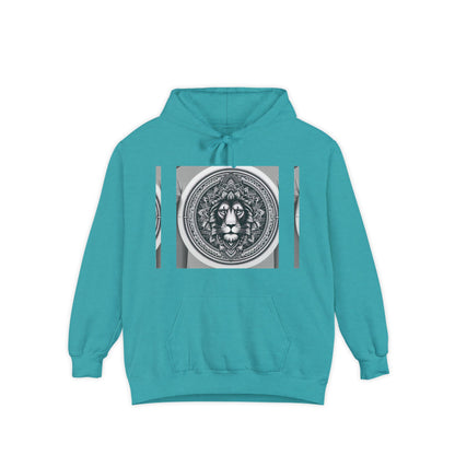 Monochrome Lion Design Hoodie, Cozy Unisex Hoodie, Gift for Him/Her, Stylish Casual Wear, Cool Streetwear