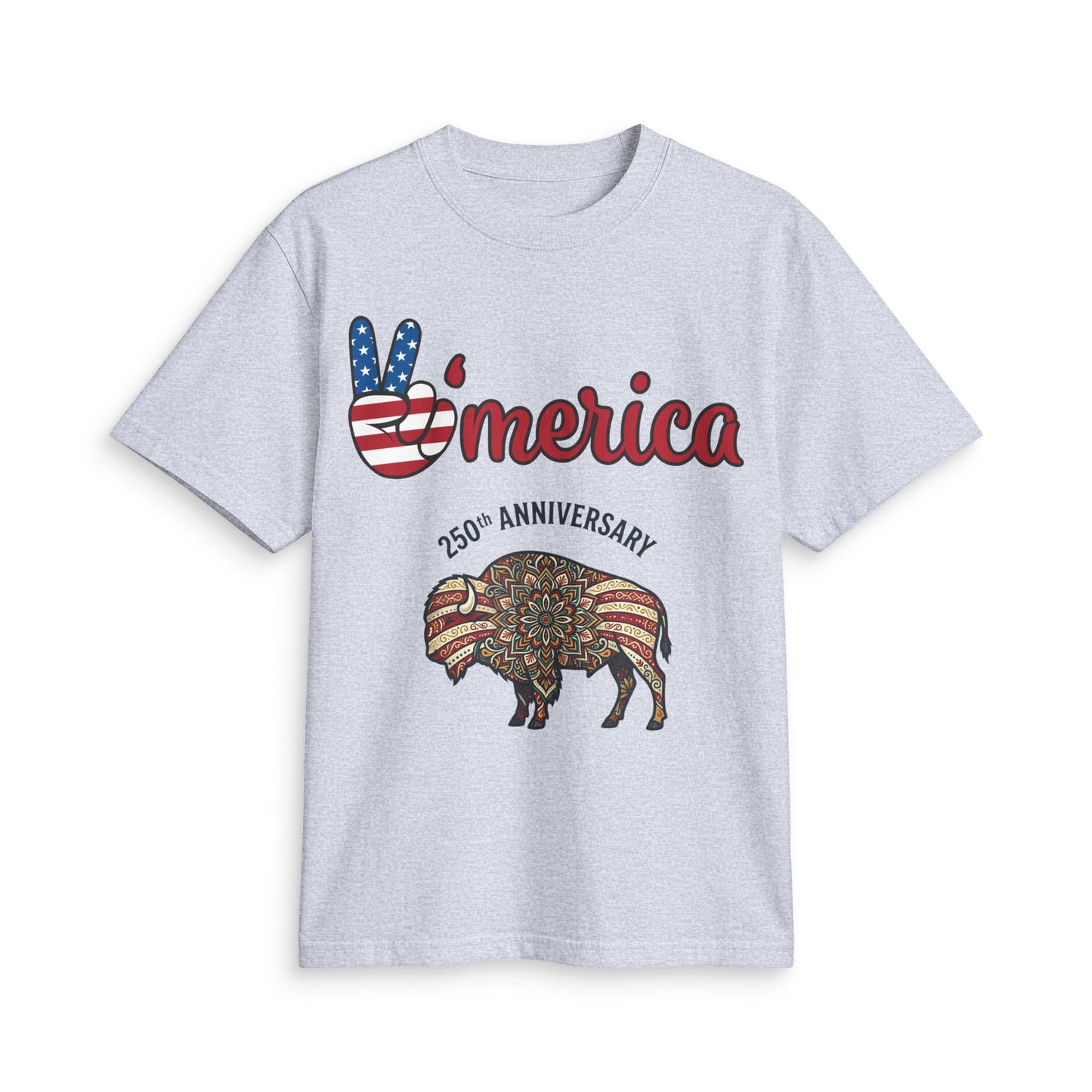 America 250th Anniversary Bison T-Shirt – Patriotic USA Celebration Tee