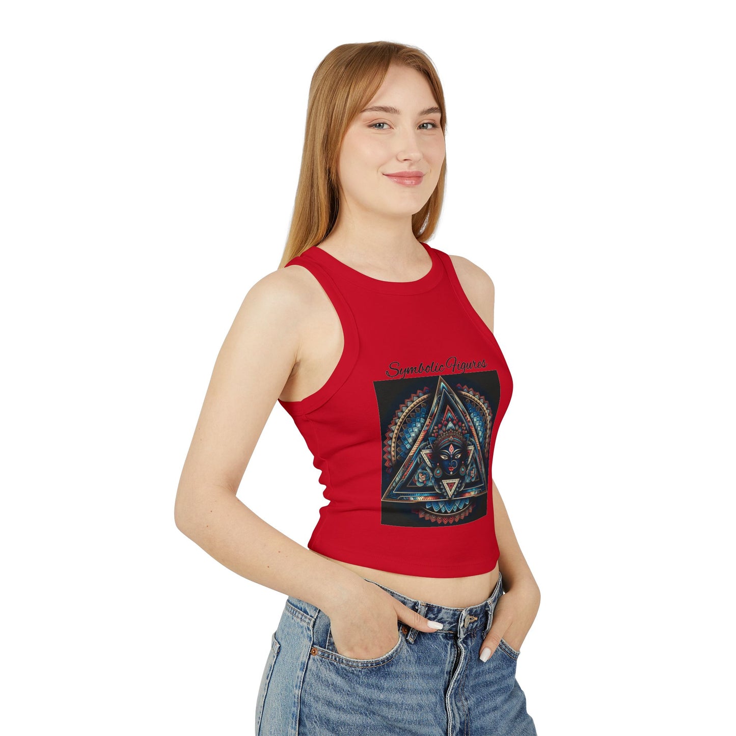 Bohemian Spirit Racer Tank Top | Yoga, Festival Wear, Summer Vibes, Comfortable Top, Graphic Tee