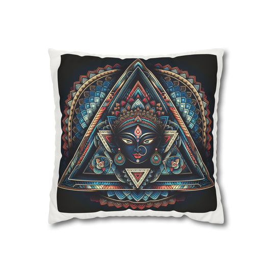 Bohemian Decorative Pillow, Square Faux Suede Cushion, Spiritual Home Décor, Mandala Art Accent Pillow, Unique Gift Idea