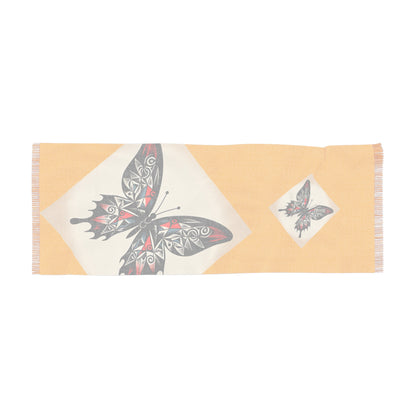 Butterfly Print Light Scarf, Boho Fashion Accessory, Spring Style, Gift for Her, Festival Wear, Lightweight Shawl