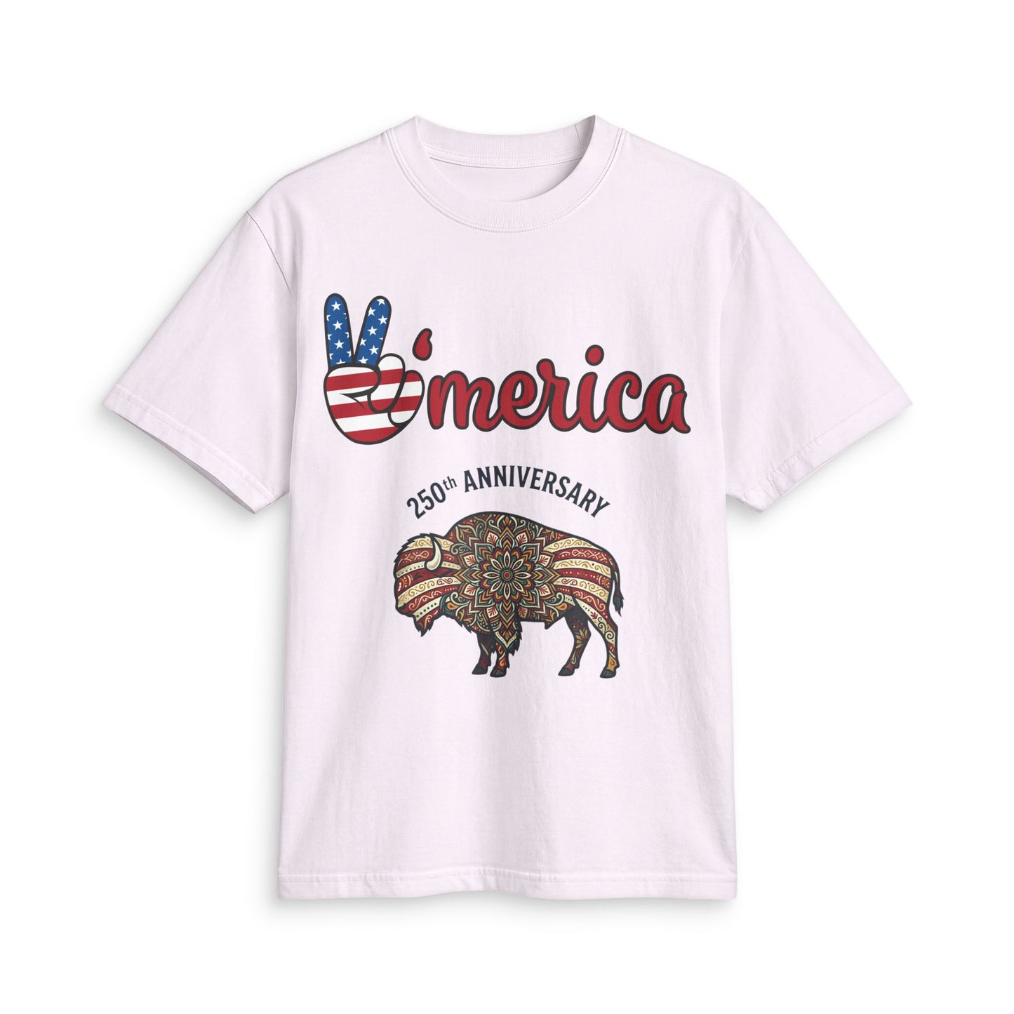 America 250th Anniversary Bison T-Shirt – Patriotic USA Celebration Tee