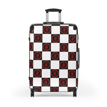 Stylish Travel Suitcase with Checkerboard Design, Perfect for Wanderlust, Summer Vacations, Business Trips, Weekend Getaways, Travel Lovers