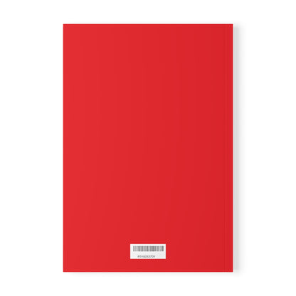 Christmas Tree Doodle A5 Notebook — Red Softcover Holiday Journal