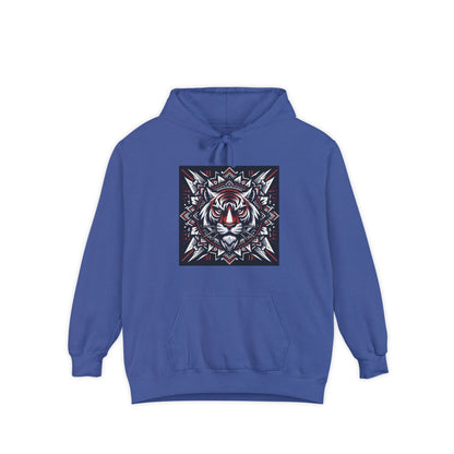 Fearless Tiger Design Hoodie, Cozy Unisex Hoodie, Gift for Him/Her, Stylish Casual Wear, Cool Streetwear