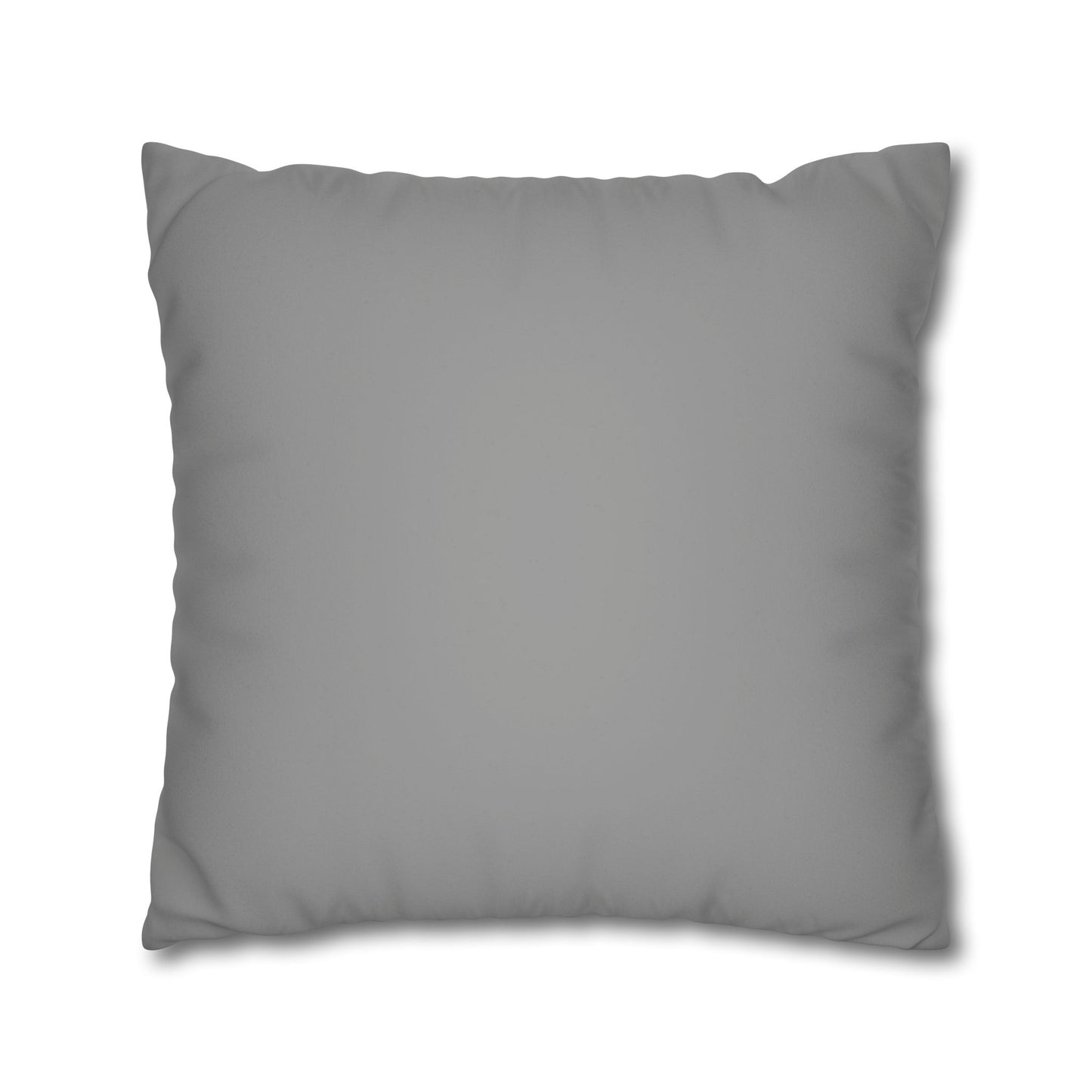 Romantic Faux Suede Square Pillowcase - Heart Design for Cozy Decor