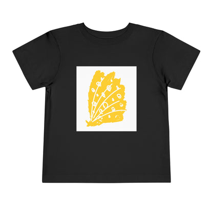 Sunny Leaf Toddler Tee, Cute Kid's Shirt, Summer Outfit, Nature Inspired Tee, Gift for Toddlers, Playtime Clothing, Eco-Friendly Tee