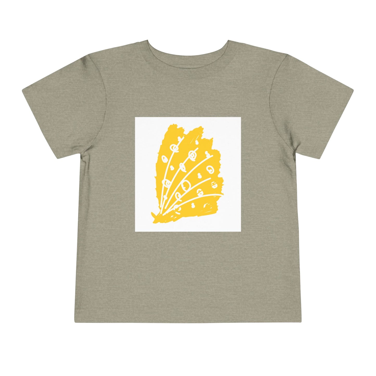 Sunny Leaf Toddler Tee, Cute Kid's Shirt, Summer Outfit, Nature Inspired Tee, Gift for Toddlers, Playtime Clothing, Eco-Friendly Tee
