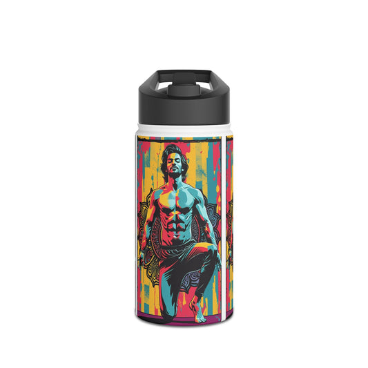 Vibrant Stainless Steel Water Bottle - Motivational Gym Hydration, Eco-Friendly Travel Mug, Fitness Gift, Workout Accessory