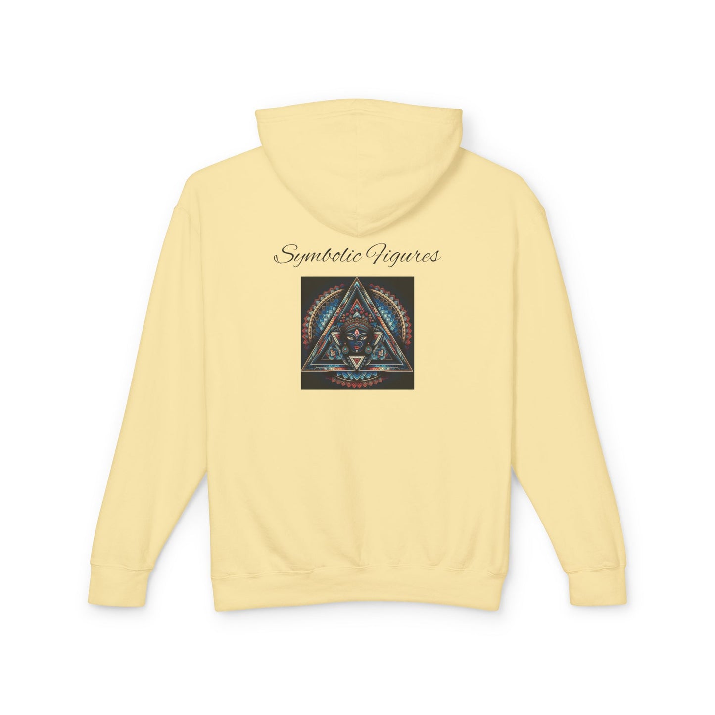 Vibrant Artistic Hoodie, Symbolic Figures Design, Lightweight Sweatshirt for Casual Wear, Unique Gift for Art Lovers, Cozy Unisex Clothing