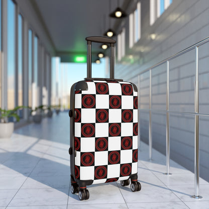 Stylish Travel Suitcase with Checkerboard Design, Perfect for Wanderlust, Summer Vacations, Business Trips, Weekend Getaways, Travel Lovers