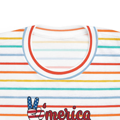 'Merica Bison Toddler Tee — Patriotic 4th of July Baby Shirt