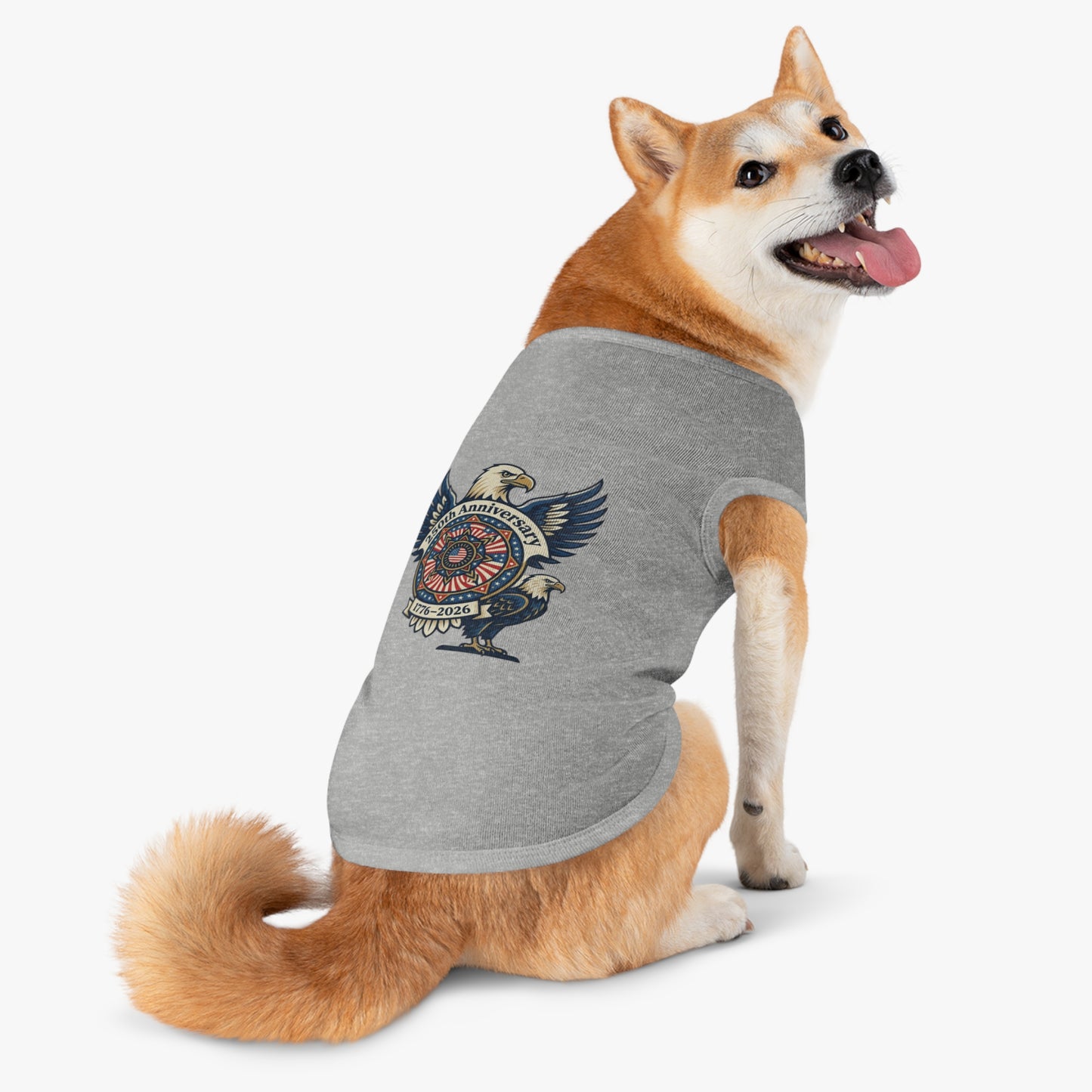 Patriotic 250th Anniversary Pet Tank Top — 1776–2026 Eagle Memorial