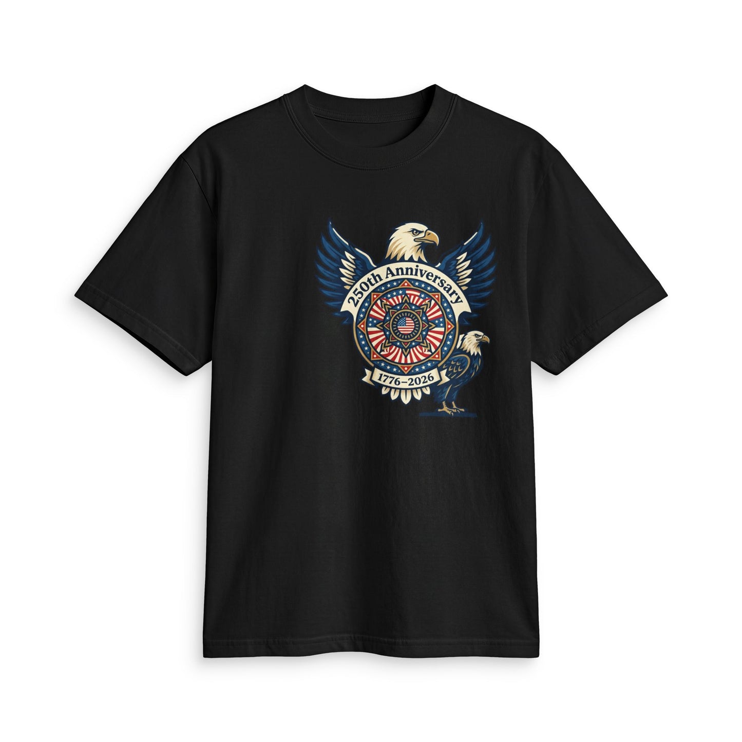 Eagle Emblem Anniversary T-Shirt — 250th 1776–2026 Patriotic Graphic Tee