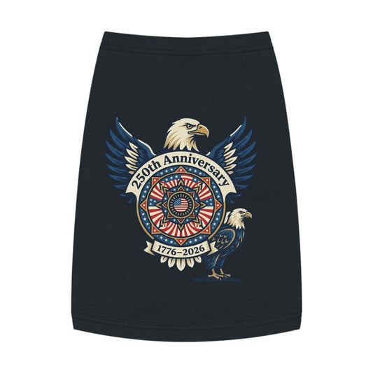 Patriotic 250th Anniversary Pet Tank Top — 1776–2026 Eagle Memorial