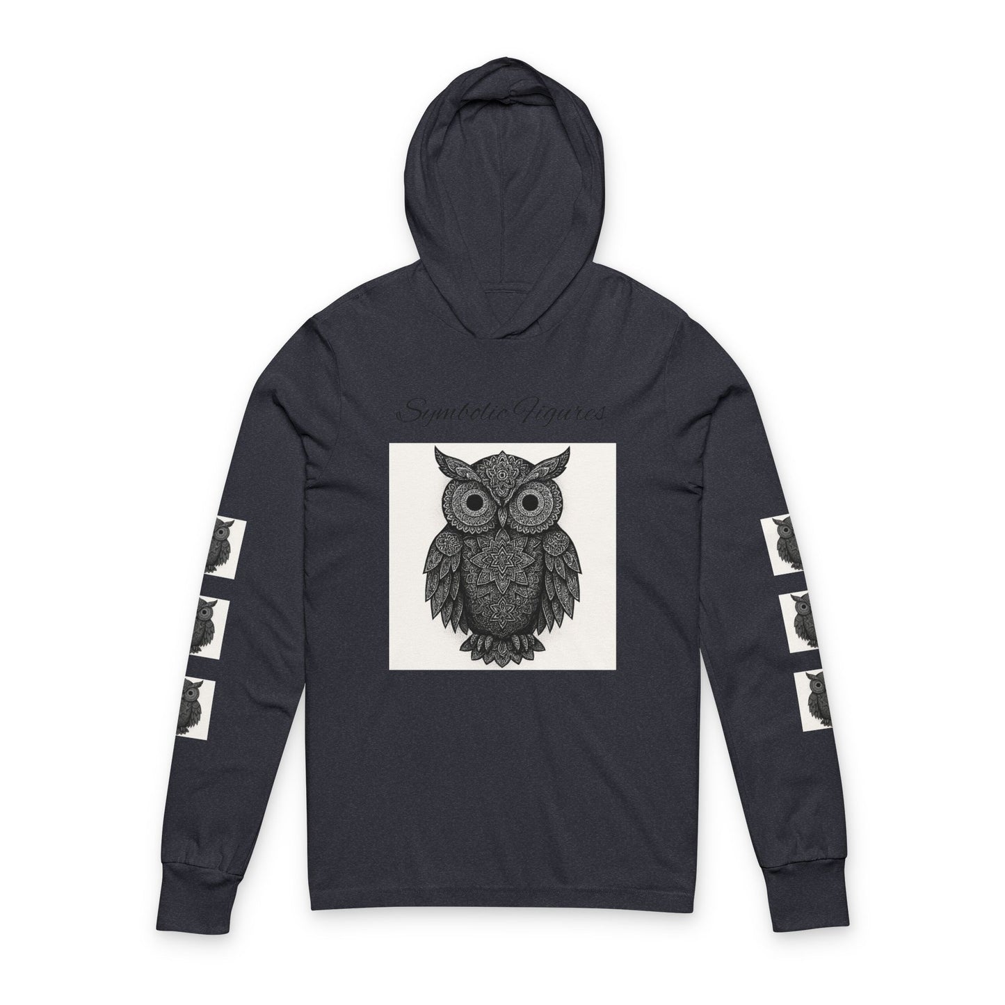 Owl Graphic Unisex Hoodie, Cozy Long Sleeve Tee for Nature Lovers, Unique Gift for Owl Lovers, Ideal for Fall, Halloween, and Everyday Wear