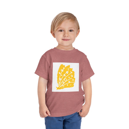 Sunny Leaf Toddler Tee, Cute Kid's Shirt, Summer Outfit, Nature Inspired Tee, Gift for Toddlers, Playtime Clothing, Eco-Friendly Tee