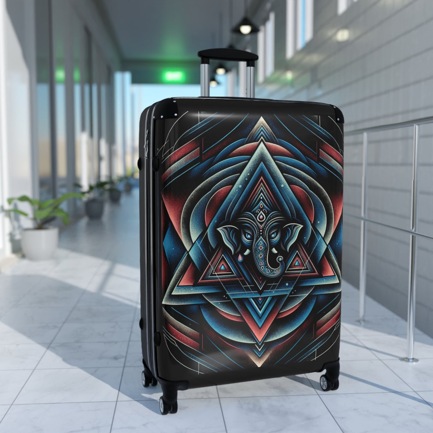 Bohemian Elephant Suitcase, Travel Luggage, Festival Gear, Summer Vacation Bag, Unique Gift for Wanderers