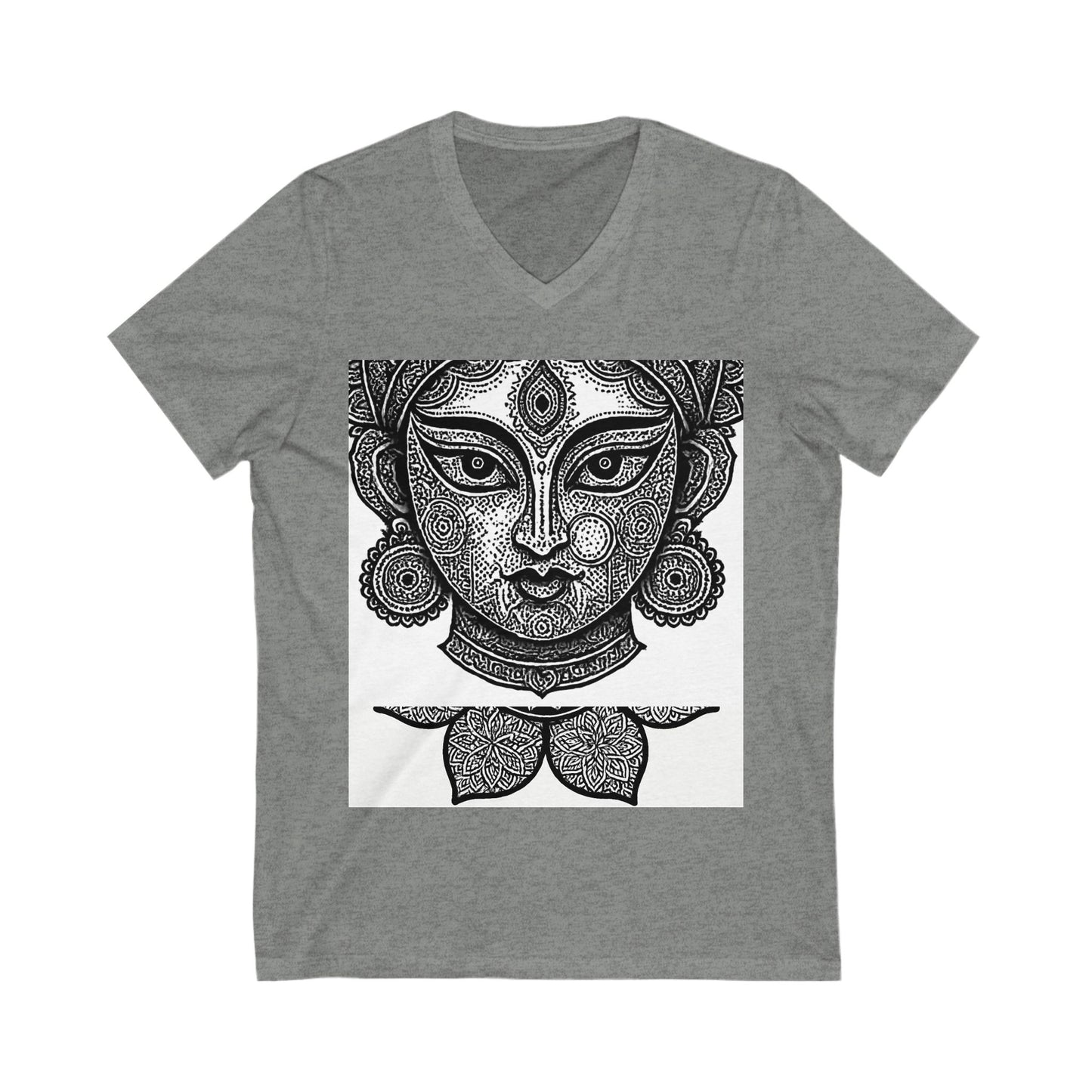 Bohemian Spirit V-Neck Tee, Women’s Graphic Tee, Spiritual Shirt, Festival Apparel, Boho Style