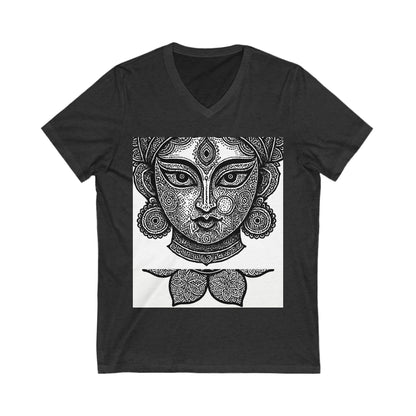 Bohemian Spirit V-Neck Tee, Women’s Graphic Tee, Spiritual Shirt, Festival Apparel, Boho Style