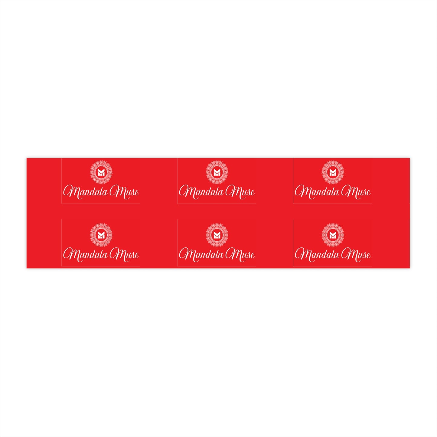 Bumper Sticker — Red 'Mandala Muse' Logo Strip