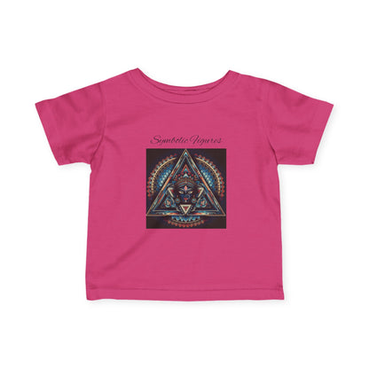 Infant Fine Jersey Tee with Geometric Design, Cute Baby T-Shirt, Unique Baby Gift, Toddler Fashion, Kids' Graphic Tee, Stylish Infant Wear