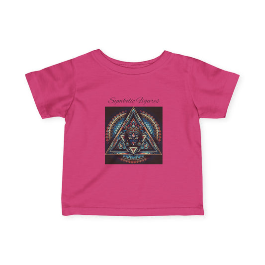 Infant Fine Jersey Tee with Geometric Design, Cute Baby T-Shirt, Unique Baby Gift, Toddler Fashion, Kids' Graphic Tee, Stylish Infant Wear