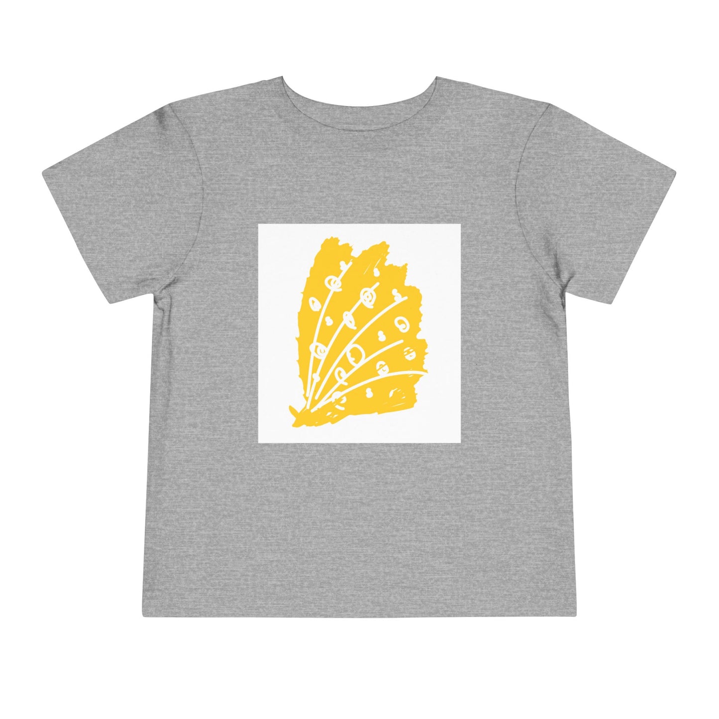 Sunny Leaf Toddler Tee, Cute Kid's Shirt, Summer Outfit, Nature Inspired Tee, Gift for Toddlers, Playtime Clothing, Eco-Friendly Tee