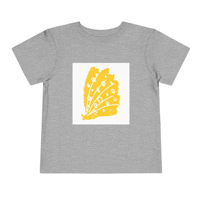 Sunny Leaf Toddler Tee, Cute Kid's Shirt, Summer Outfit, Nature Inspired Tee, Gift for Toddlers, Playtime Clothing, Eco-Friendly Tee