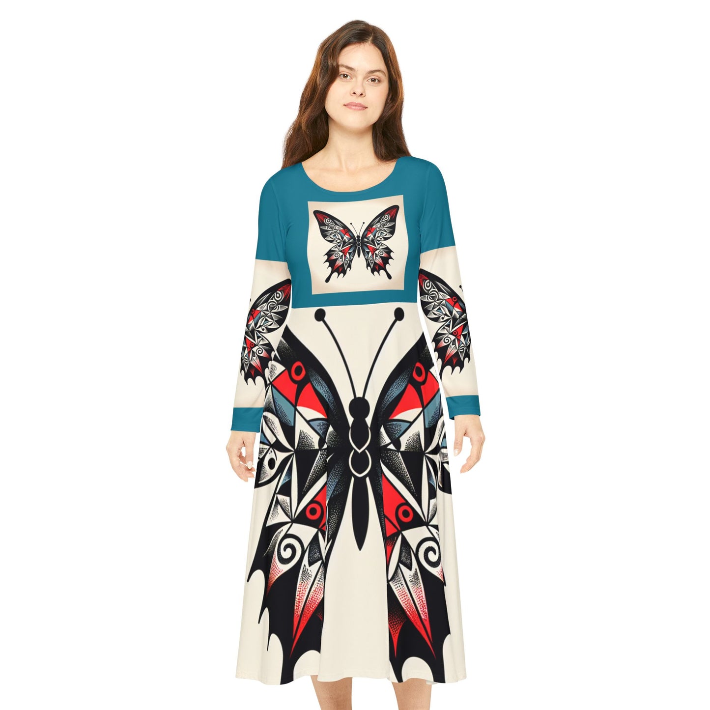 Women's Long Sleeve Dance Dress with Eye-Catching Butterfly Design - Ideal for Recitals, Spring Festivities, or Casual Wear, Dance [...]