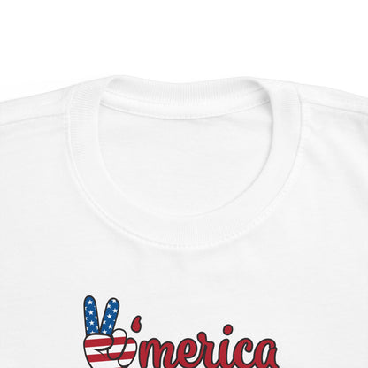 'Merica Bison Toddler Tee — Patriotic 4th of July Baby Shirt