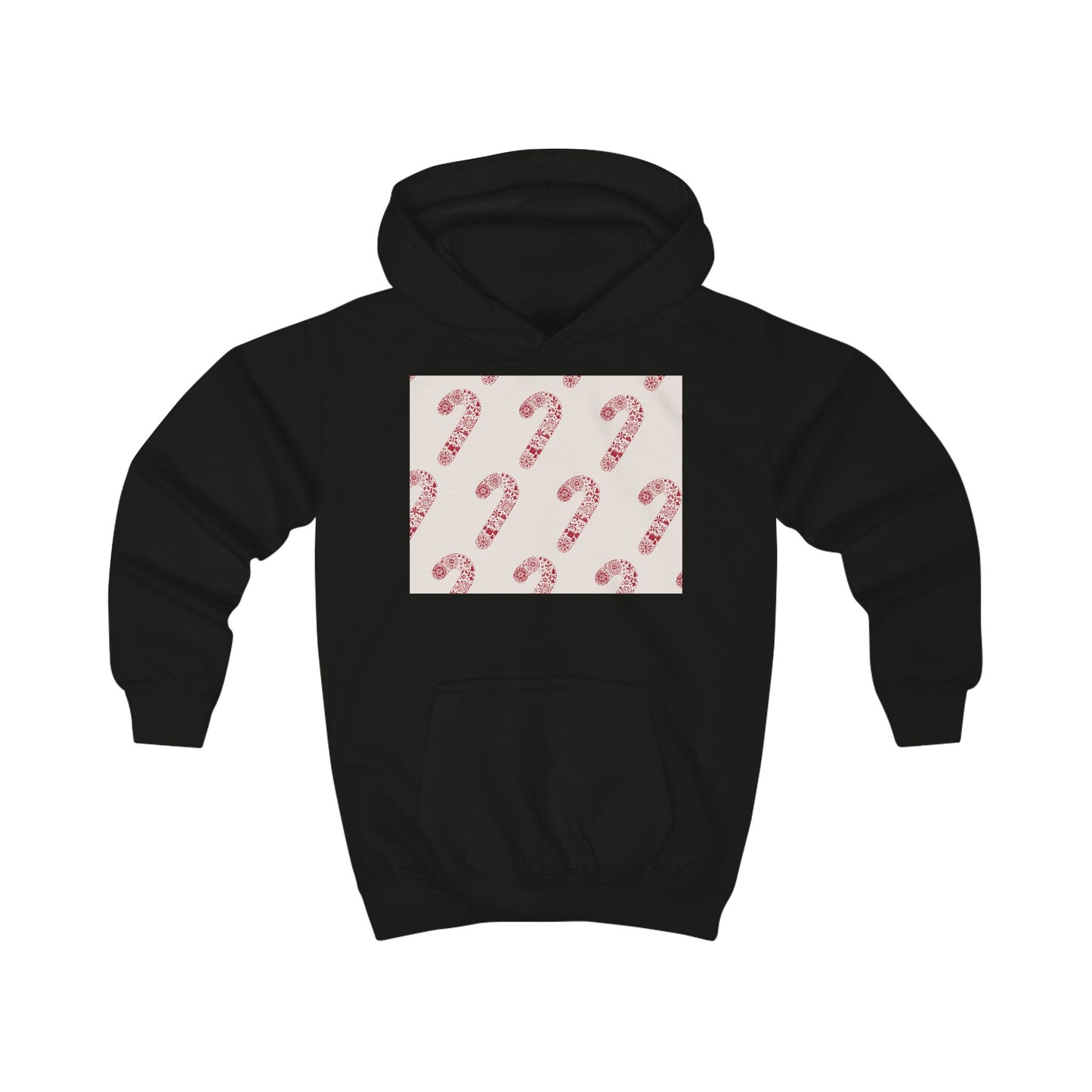 Candy Cane Kids Hoodie, Holiday Sweater for Christmas, Kids Pullover, Gift for Boys and Girls, Winter Wear