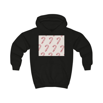 Candy Cane Kids Hoodie, Holiday Sweater for Christmas, Kids Pullover, Gift for Boys and Girls, Winter Wear