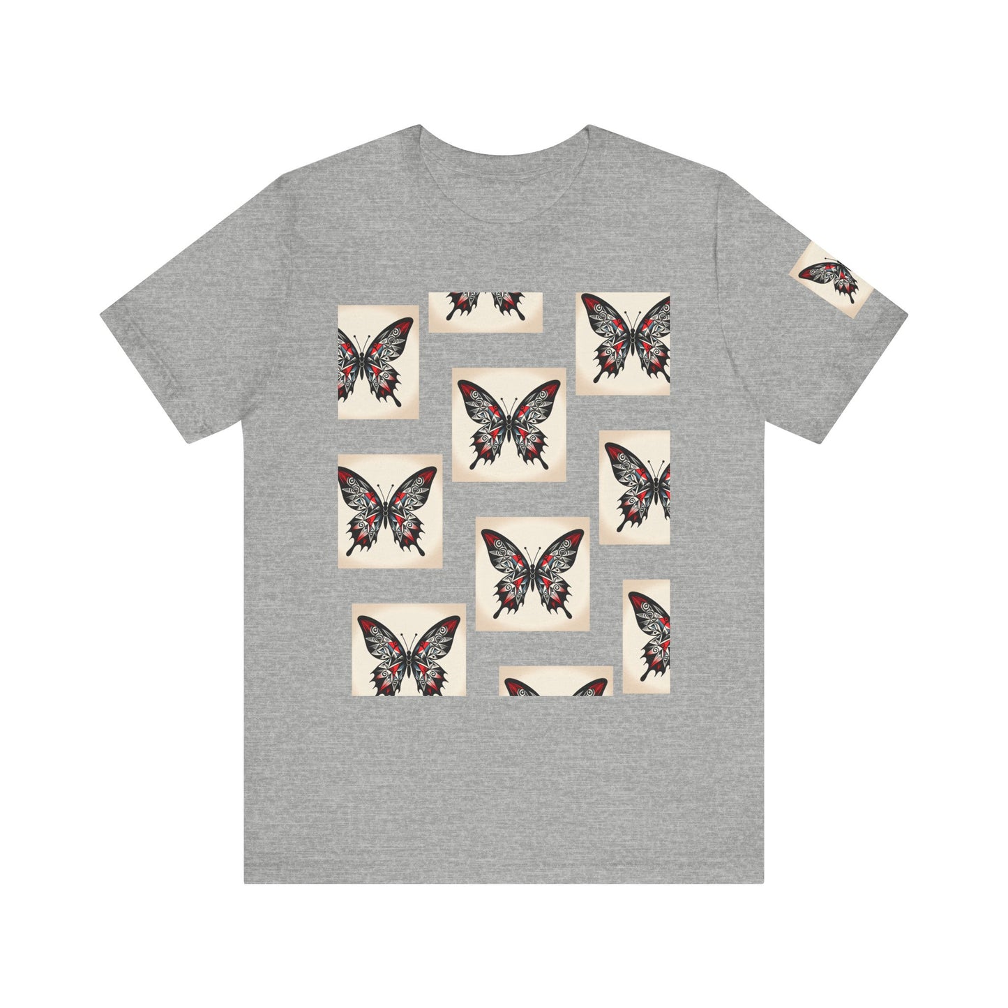 Butterfly Graphic Tee | Unisex Short Sleeve Shirt, Casual Wear, Nature Lover Gift, Boho Style, Summer Fashion