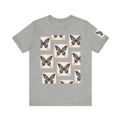 Butterfly Graphic Tee | Unisex Short Sleeve Shirt, Casual Wear, Nature Lover Gift, Boho Style, Summer Fashion