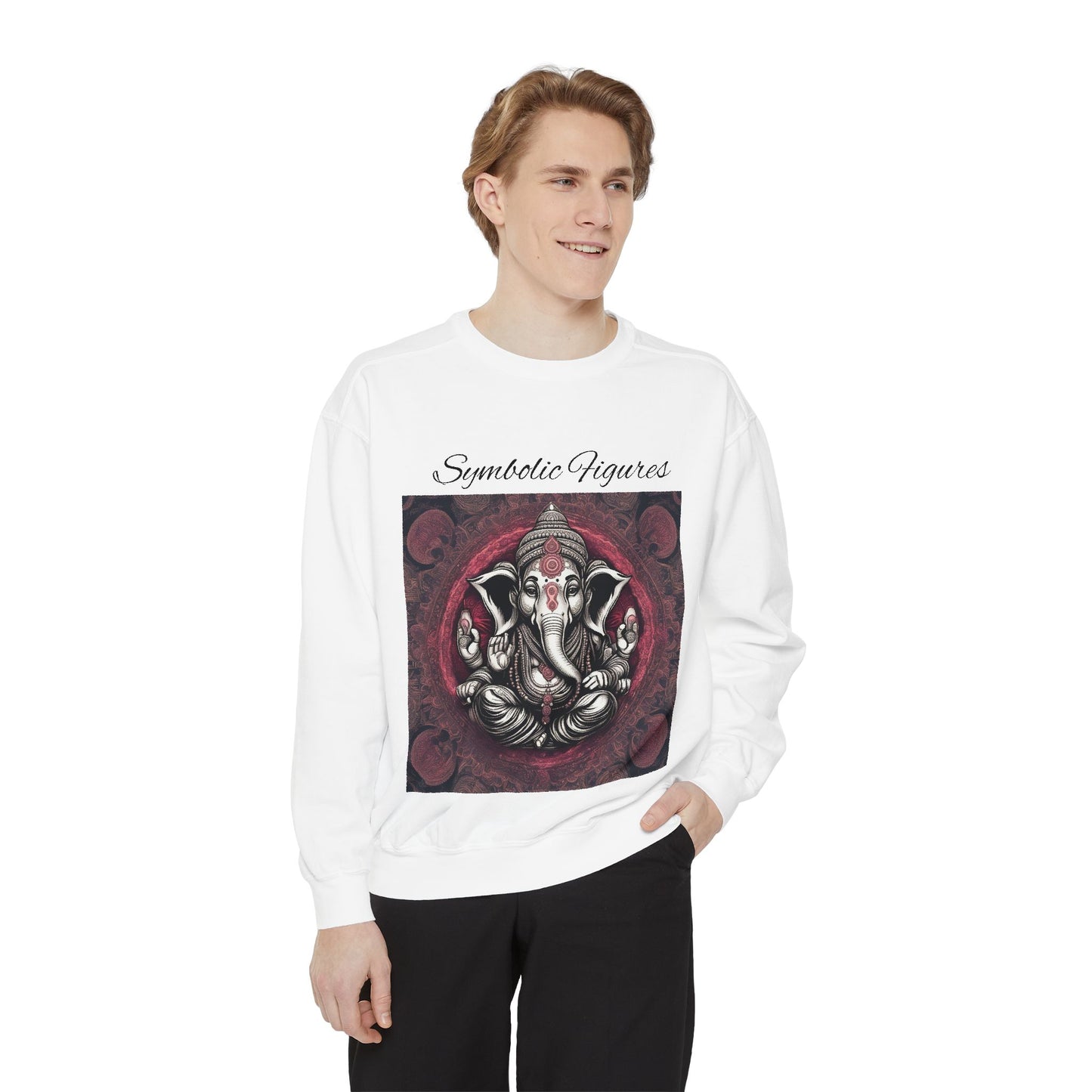 Bohemian-Inspired Unisex Sweatshirt, Trendy Casual Wear, Comfortable Gift, Fashion Layering Piece, Art-Inspired Clothing