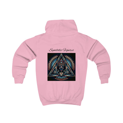 Kids Hoodie with Colorful Symbolic Design, Cozy Pullover for Boys & Girls, Perfect Birthday Gift, Everyday Wear, Unique Artwork