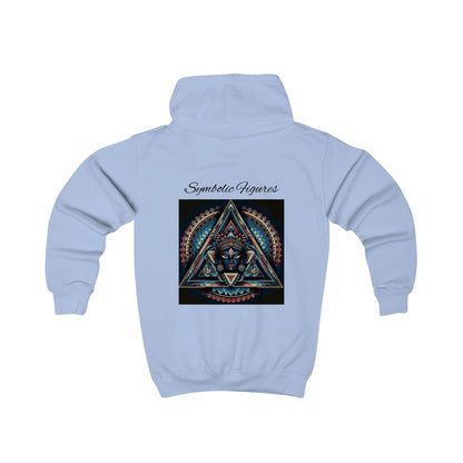 Kids Hoodie with Colorful Symbolic Design, Cozy Pullover for Boys & Girls, Perfect Birthday Gift, Everyday Wear, Unique Artwork