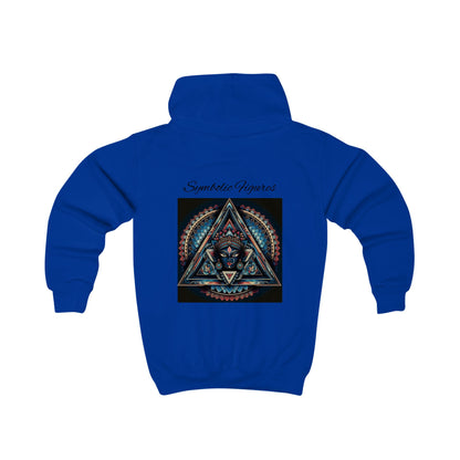 Kids Hoodie with Colorful Symbolic Design, Cozy Pullover for Boys & Girls, Perfect Birthday Gift, Everyday Wear, Unique Artwork