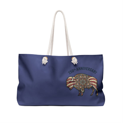 Patriotic Buffalo Weekender Bag — 250th Anniversary Travel Tote