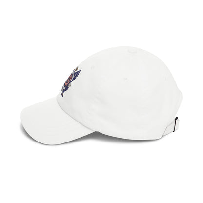 Dad Cap with Retro Eagle Crest Embroidered Patch