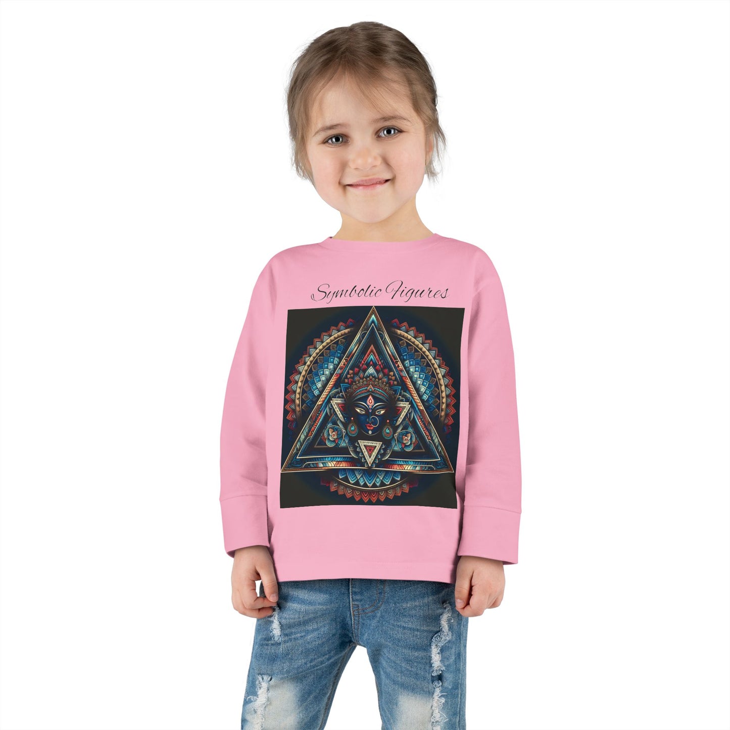 Colorful Toddler Long Sleeve Tee with Abstract Design, Perfect for Playdates, Birthdays, Everyday Wear, Gift for Kids, Cozy and Stylish