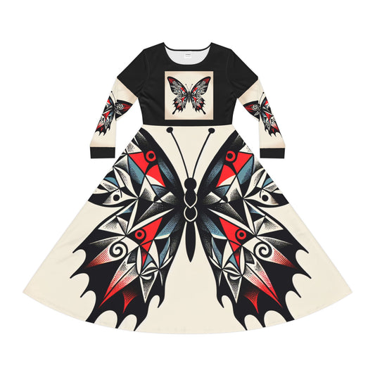 Women's Long Sleeve Dance Dress with Eye-Catching Butterfly Design - Ideal for Recitals, Spring Festivities, or Casual Wear, Dance [...]