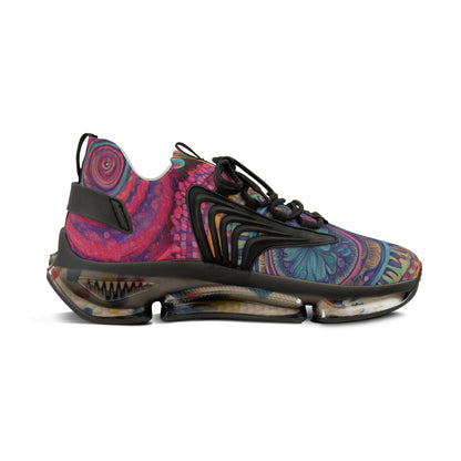 Vibrant Men's Mesh Sneakers with Colorful Mandala Design