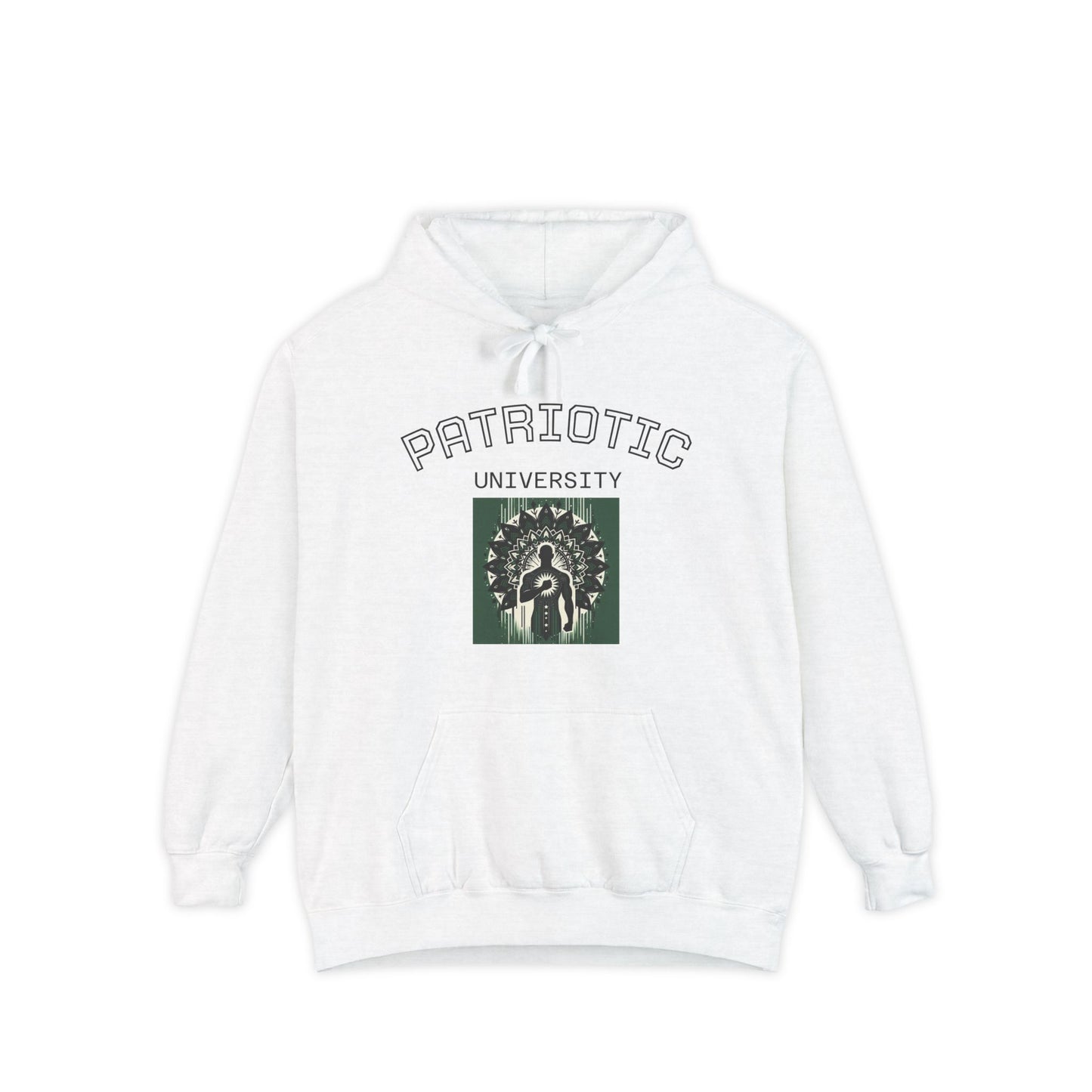 Patriotic Garment-Dyed Hoodie, Casual Sweatshirt, College Spirit Wear, Unisex Apparel, Comfortable Layering, Gift for Students