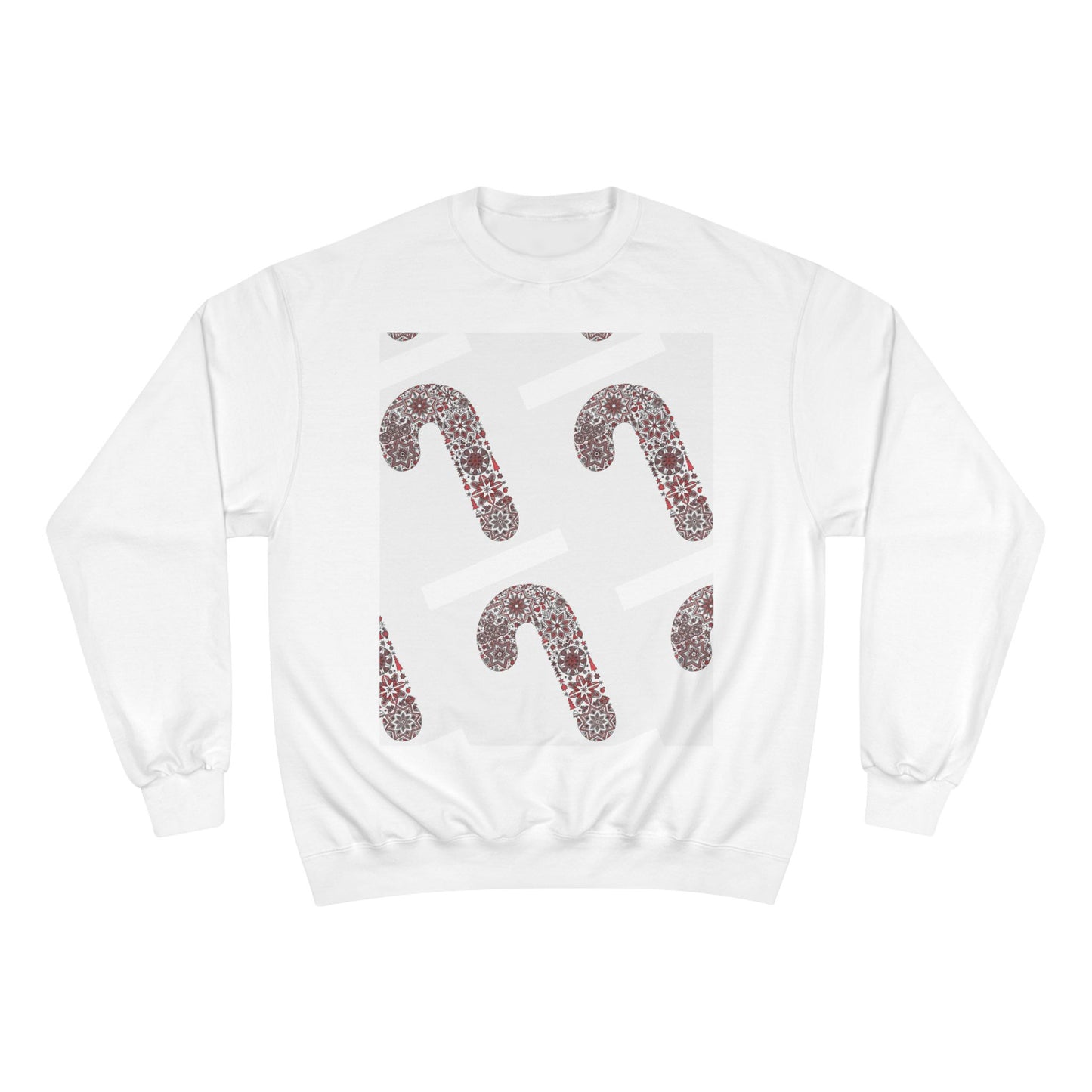 Candy Cane Champion Sweatshirt | Cozy Holiday Apparel, Christmas Sweater, Gift for Her, Winter Fashion, Festive Outfit